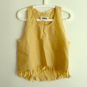 MM6 Maison Martin Margiela fringe top cotton